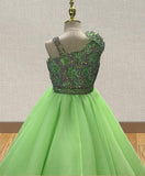Custom Made Gorgeous Little Girls Glitter Pageant Dress - ToddlerPageantDress