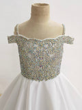 Stunning Beaded Bodice Little Girls Evening Gown - ToddlerPageantDress