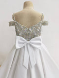 Stunning Beaded Bodice Little Girls Evening Gown - ToddlerPageantDress
