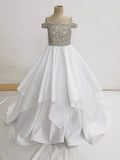 Stunning Beaded Bodice Little Girls Evening Gown - ToddlerPageantDress