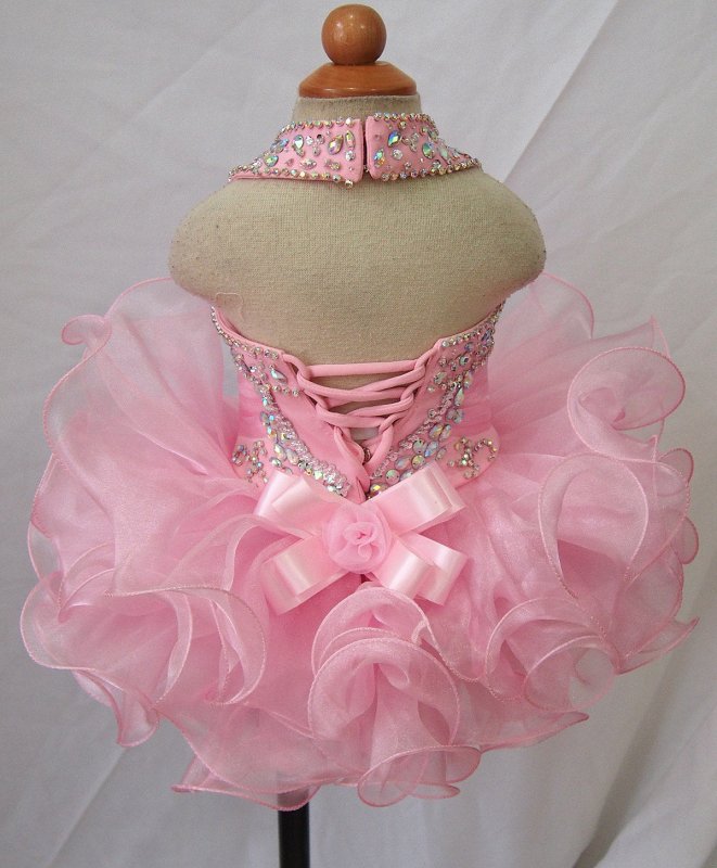 16 color avalible - Baby Girl/Infant/toddler/baby/children/kids Glitz Girl's Pageant Dress - ToddlerPageantDress