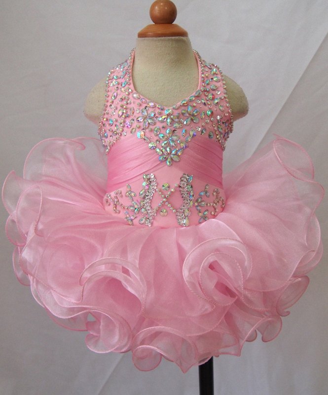 16 color avalible - Baby Girl/Infant/toddler/baby/children/kids Glitz Girl's Pageant Dress - ToddlerPageantDress