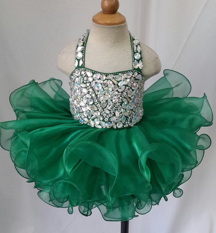 16 color - Infant/toddler/baby/children/kids glitz Girl's Pageant Dress for birthday,bridal,gift, 1~4T - ToddlerPageantDress