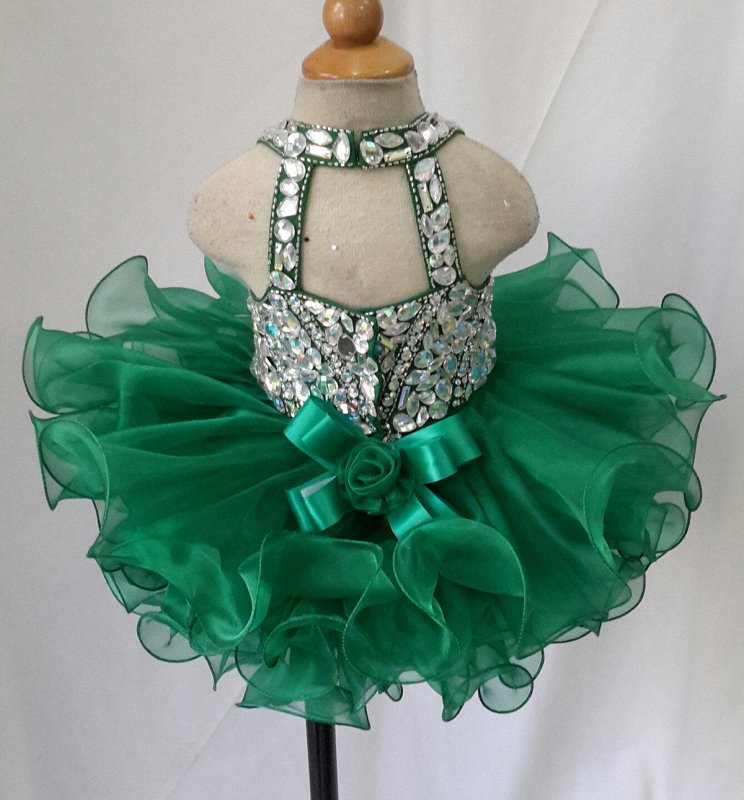 16 color - Infant/toddler/baby/children/kids glitz Girl's Pageant Dress for birthday,bridal,gift, 1~4T - ToddlerPageantDress