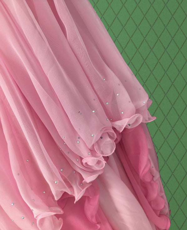 Young Girls Pageant Dress with Sparkly Beaded Bodice