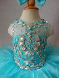 16 color - Infant Illusion Cupcake Pageant Dress with Hair bow - ToddlerPageantDress