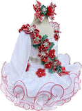 Jennifer Wu White Cupcake Pageant Dress With Headbands