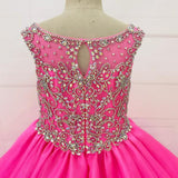 Best Beauty Glitz Little Girl Pink Ball Gown - ToddlerPageantDress