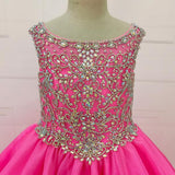 Best Beauty Glitz Little Girl Pink Ball Gown - ToddlerPageantDress