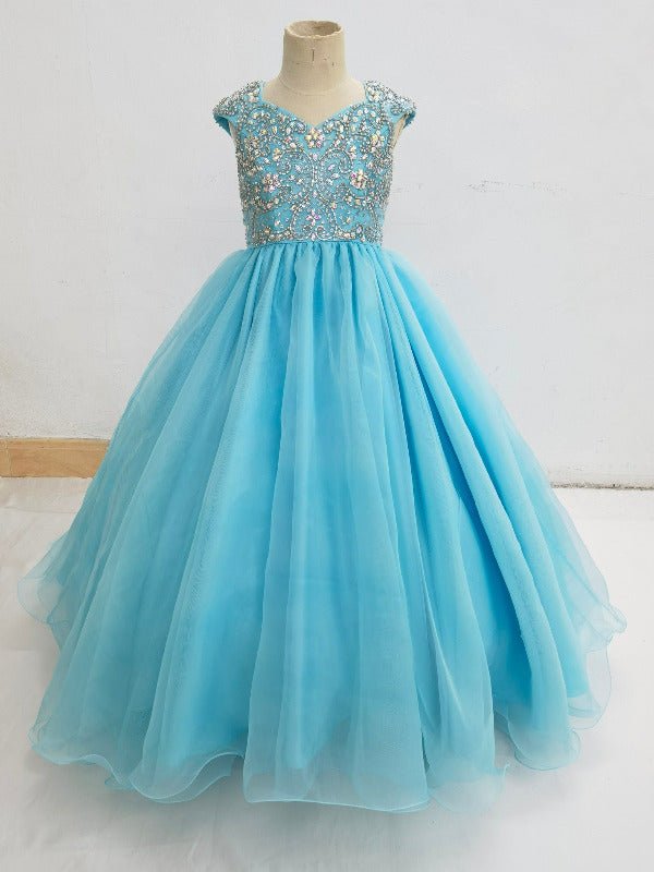 Custom Sparkly Beauty Kids Ball Gown For Teens - ToddlerPageantDress