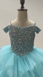 Custom Teenage Girls Mint Stunning Ball Gown - ToddlerPageantDress