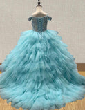 Custom Teenage Girls Mint Stunning Ball Gown - ToddlerPageantDress