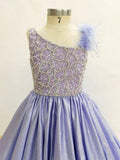 Flower Girls Purple Ball Gown with Glitz Bodice - ToddlerPageantDress