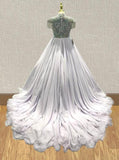 Flower Girls White Prom Couture With Sparkly Beaded Bodice - ToddlerPageantDress