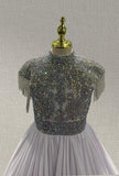Flower Girls White Prom Couture With Sparkly Beaded Bodice - ToddlerPageantDress