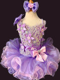 Glitz Beaded Bodice Lilac Little Baby/Infant Cupcake Pageant Dress - ToddlerPageantDress