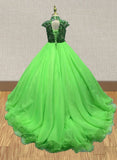 Glitz Beaded Bodice Miss Teen Prom Couture Gown for Meapageant - ToddlerPageantDress