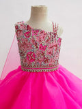 Gorgeous Little Princess Stunning Evening Dress with Cape - ToddlerPageantDress