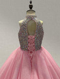 Gorgeous Pink Youth Formal Dress with Sparkly Bodice - ToddlerPageantDress