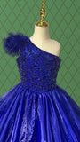 Little Child's Gorgeous Royal Blue Prom Pageant Couture - ToddlerPageantDress