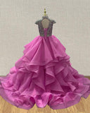 Little Girls Gorgeous Ball Gown with Beaded Bodice - ToddlerPageantDress