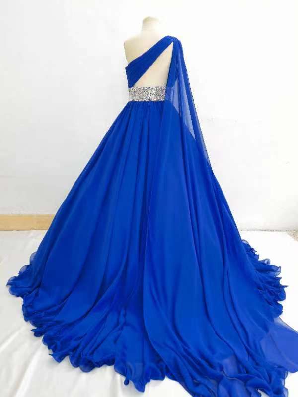 Miss Teens Royal Blue Elegant Evening Gown - ToddlerPageantDress