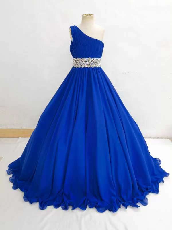 Miss Teens Royal Blue Elegant Evening Gown - ToddlerPageantDress