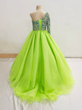 Preteen Glitz One Shoulder Prom Pageant Couture - ToddlerPageantDress