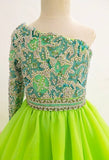 Preteen Glitz One Shoulder Prom Pageant Couture - ToddlerPageantDress