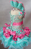 Glitz Beaded Bodice Little Girl /Baby Miss Cupcake Pageant Dress