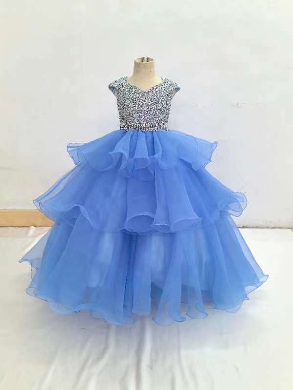 Sparkly Beaded Bodice Ball Gown for Teenage Girl - ToddlerPageantDress