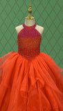 Sparkly Beaded Bodice Little Child Stunning Evening Gown - ToddlerPageantDress