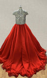 Sparkly Beaded Bodice Little Girls Prom Pageant Couture - ToddlerPageantDress