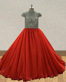 Sparkly Beaded Bodice Little Girls Prom Pageant Couture - ToddlerPageantDress