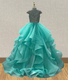 Sparkly Beaded Bodice Stunning Long Prom Gown - ToddlerPageantDress