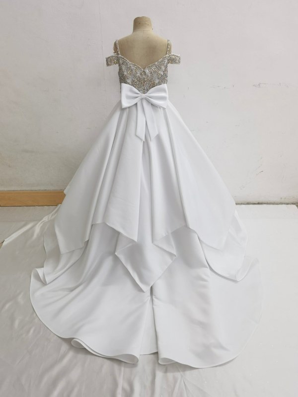Stunning Beaded Bodice Little Girls Evening Gown - ToddlerPageantDress