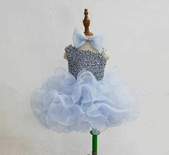 Stylish Little Girls Sparkly Pageant Cupcake Gowns - ToddlerPageantDress