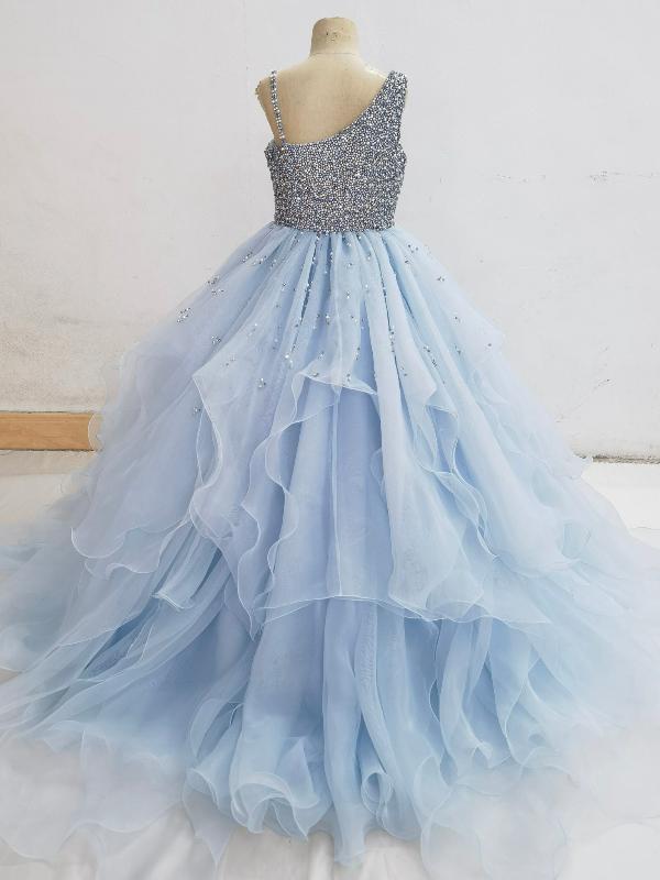 Teenage Girl Sparkly Beaded Bodice Prom Gown - ToddlerPageantDress