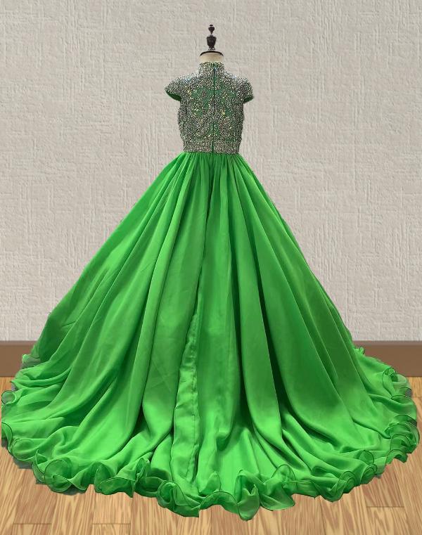 Teens Evening Dress with Sparkly Beaded Bodice - ToddlerPageantDress