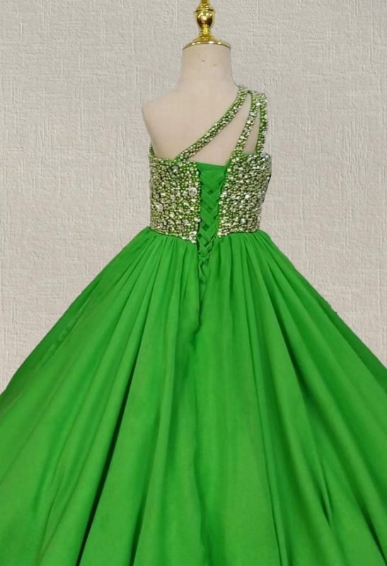 Young Girls Beaded Bodice Glitz Evening Gown - ToddlerPageantDress