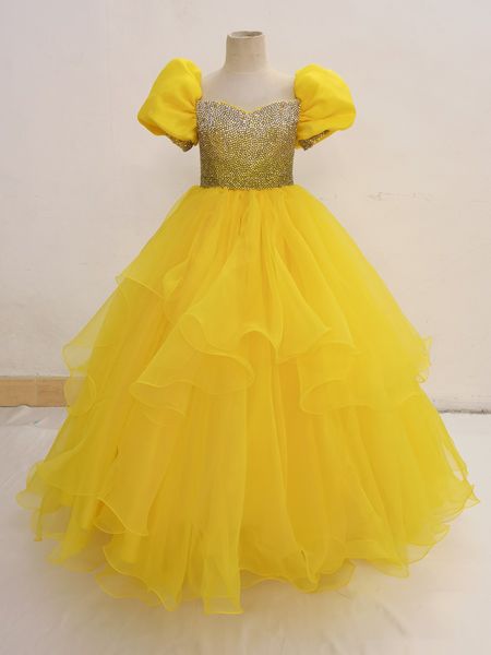 Young Girls Glitz Beaded Bodice Evening Gown - ToddlerPageantDress