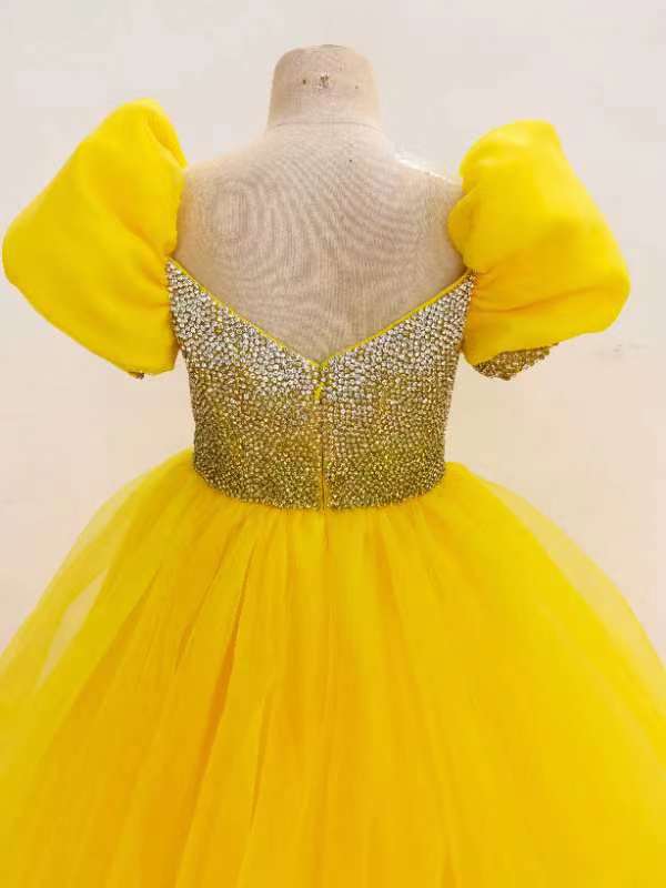 Young Girls Glitz Beaded Bodice Evening Gown - ToddlerPageantDress