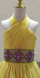 Young Girls Halter Colorful Stunning Pageant Dress - ToddlerPageantDress