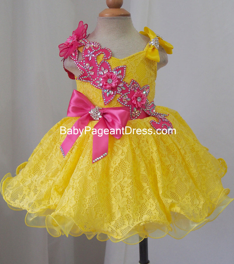 Infant/toddler/baby/children/kids/Newborn Glitz Girl's Pageant Dress G079A - ToddlerPageantDress