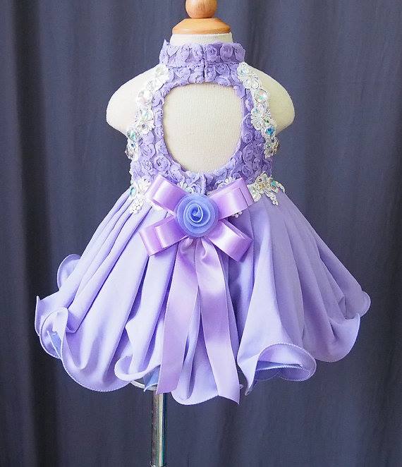 Exquisite Lace Toddler/Infant/Little Girl Baby Doll Pageant Dress with Bowknot - ToddlerPageantDress