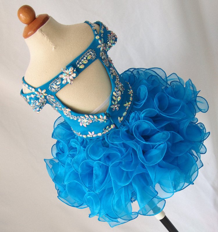 16 color avalible - Infant/toddler/baby/children/kids glitz Girl's Pageant Dress EB4018A - ToddlerPageantDress