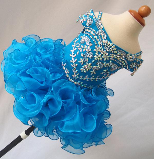16 color avalible - Infant/toddler/baby/children/kids glitz Girl's Pageant Dress EB4018A - ToddlerPageantDress