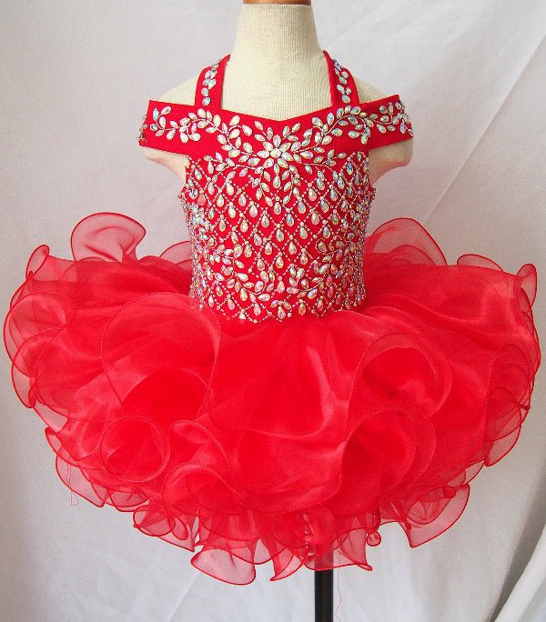 16 color - Halter Infant/toddler/baby/children/kids Girl's Nations Pageant Dress - ToddlerPageantDress