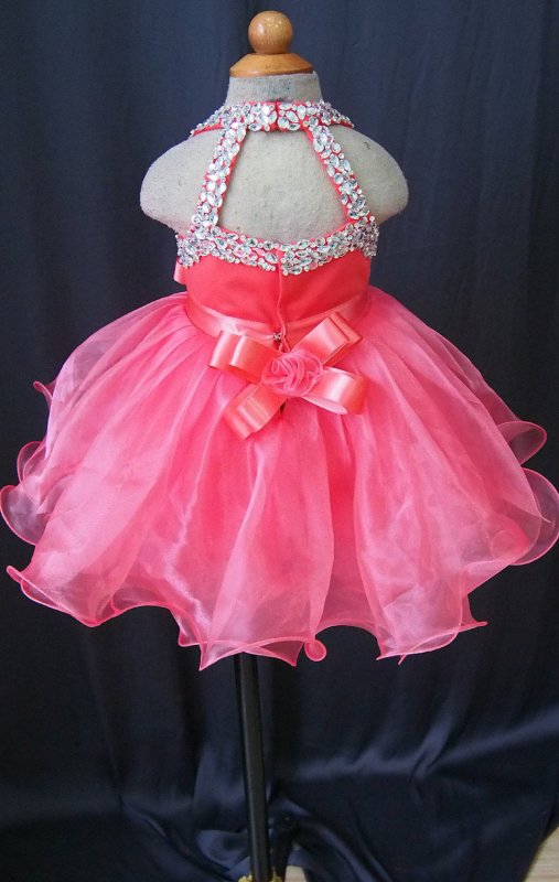 16 color - Infant/toddler/baby/children/kids Glitz Girl's Baby Doll Pageant Dress 1~4T G079 - 1 - ToddlerPageantDress