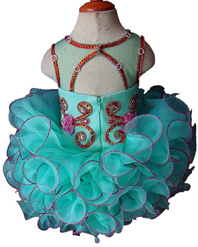 16 color - Jennifer Wu Toddler Glitz Mint Cupcake Pageant Dress - ToddlerPageantDress